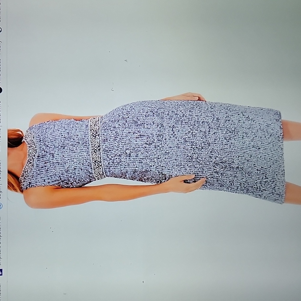 MAC DUGGAL  Sequin Cocktail Midi Dress /NWT